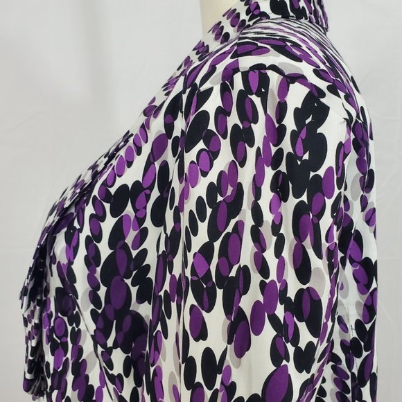 Cato Jacket size Large Purple Collared Blazer - Picture 4 of 8